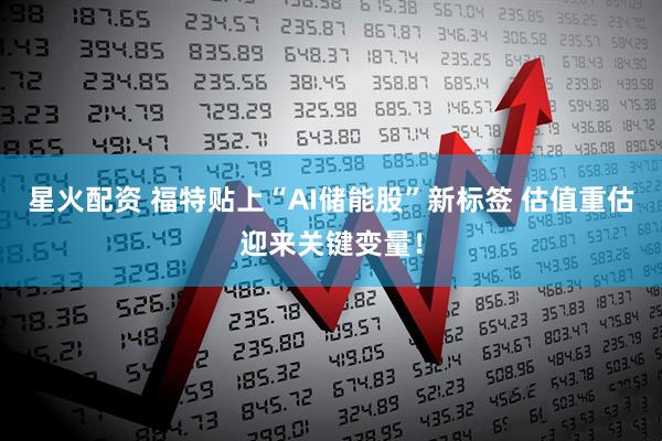 星火配资 福特贴上“AI储能股”新标签 估值重估迎来关键变量!